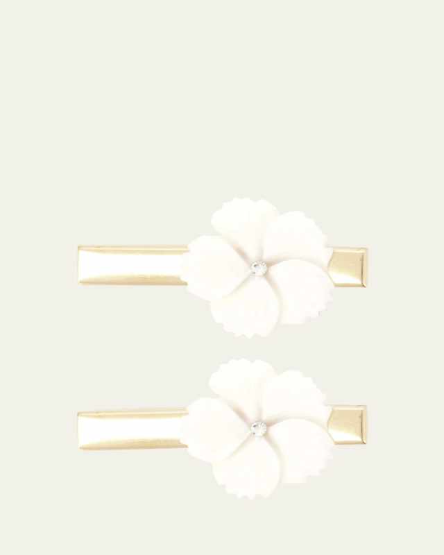 Girl's Pack of 2 Floral Barettes